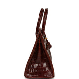 Vintage Hermes Birkin 30 Miel Shiny Niloticus Crocodile Gold Hardware - Thumbnail View 3