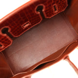 Vintage Hermes Birkin 30 Miel Shiny Niloticus Crocodile Gold Hardware - Thumbnail View 8