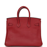 Pre-owned Hermes Birkin 25 Rouge Grenat Swift Gold Hardware - Thumbnail View 4