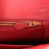 Pre-owned Hermes Birkin 25 Rouge Grenat Swift Gold Hardware - Thumbnail View 9