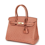 Hermes Birkin 30 Terre Cuite Ostrich Gold Hardware - Thumbnail View 5