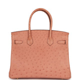 Hermes Birkin 30 Terre Cuite Ostrich Gold Hardware - Thumbnail View 4