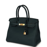 Hermes Birkin 30 Vert Cypress Clemence Gold Hardware - Thumbnail View 5