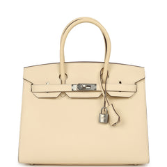 Hermes Birkin Sellier 30 Nata Epsom Palladium Hardware