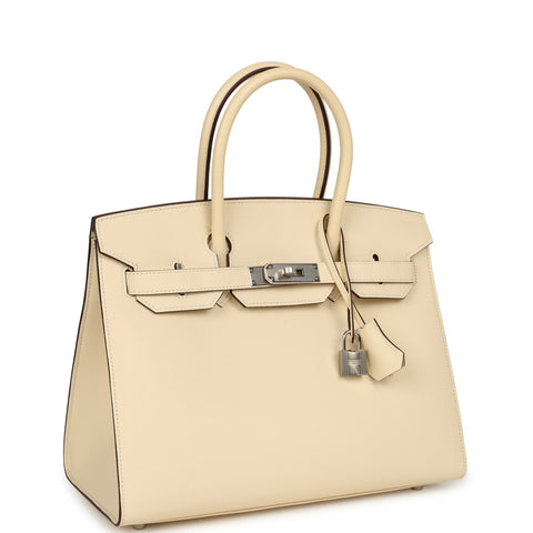 Hermes Birkin Sellier 30 Nata Epsom Palladium Hardware