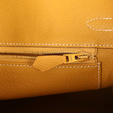 Hermes Birkin 25 Curry Togo Gold Hardware - Thumbnail View 9