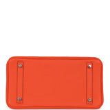 Pre-owned Hermes Birkin 30 Orange Poppy Clemence Palladium Hardware - Thumbnail View 6