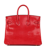 Hermes Birkin 25 Bougainvillea Shiny Varanus Niloticus Lizard Gold Hardware - Thumbnail View 4