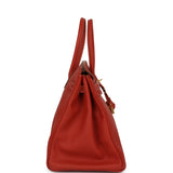 Pre-owned Hermes Birkin 35 Sanguine Fjord Gold Hardware - Thumbnail View 3