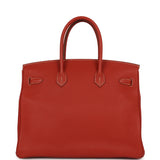Pre-owned Hermes Birkin 35 Sanguine Fjord Gold Hardware - Thumbnail View 4