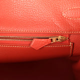 Pre-owned Hermes Birkin 35 Sanguine Fjord Gold Hardware - Thumbnail View 9