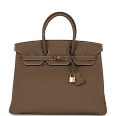 Hermes Birkin 35 Etoupe Togo Gold Hardware