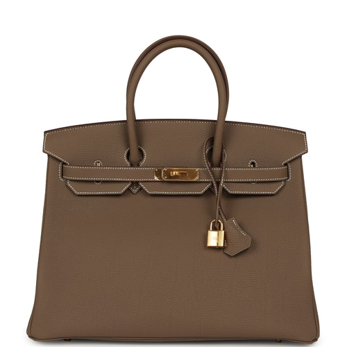 Hermes Birkin 35 Etoupe Togo Gold Hardware