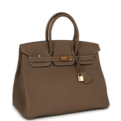 Hermes Birkin 35 Etoupe Togo Gold Hardware