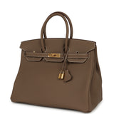 Hermes Birkin 35 Etoupe Togo Gold Hardware - Thumbnail View 5