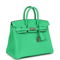 Hermes Birkin 25 Vert Comics Togo Palladium Hardware