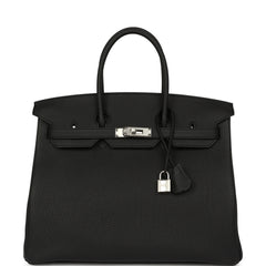 Hermes Birkin 35 Black Togo Palladium Hardware