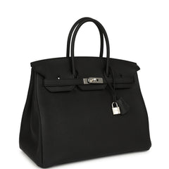 Hermes Birkin 35 Black Togo Palladium Hardware