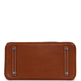 Pre-owned Hermes Birkin 30 Fauve Barenia Faubourg Palladium Hardware - Thumbnail View 6