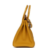 Hermes Birkin 25 Jaune Ambre Togo, Shiny Porosus Crocodile Touch Palladium Hardware - Thumbnail View 3
