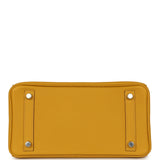Hermes Birkin 25 Jaune Ambre Togo, Shiny Porosus Crocodile Touch Palladium Hardware - Thumbnail View 6