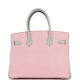 Hermes Special Order (HSS) Birkin 30 Rose Sakura, Gris Perle Chevre Mysore Gold Hardware - Thumbnail View 4