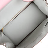 Hermes Special Order (HSS) Birkin 30 Rose Sakura, Gris Perle Chevre Mysore Gold Hardware - Thumbnail View 8