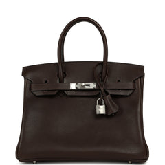 Hermes Birkin 30 Ebene Barenia Faubourg Palladium Hardware