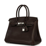 Hermes Birkin 30 Ebene Barenia Faubourg Palladium Hardware - Thumbnail View 5