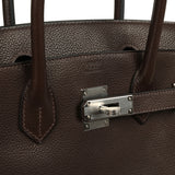 Hermes Birkin 30 Ebene Barenia Faubourg Palladium Hardware - Thumbnail View 7