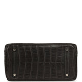 Vintage Hermes Travel Birkin 30 Graphite Matte Niloticus Crocodile Brushed Palladium Hardware - Thumbnail View 6