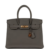 Pre-owned Hermes Birkin 30 Etain Togo Rose Gold Hardware - Thumbnail View 1