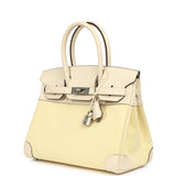 Hermes Birkin 30 Nata Swift and Jaune Poussin Toile H Canvas Palladium Hardware - Thumbnail View 5