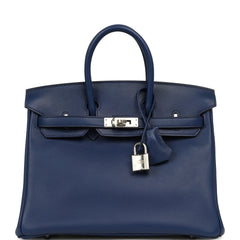 Hermes Birkin 25 Bleu Saphir Swift Palladium Hardware