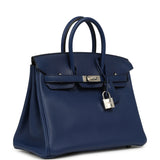 Hermes Birkin 25 Bleu Saphir Swift Palladium Hardware - Thumbnail View 2