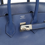 Hermes Birkin 25 Bleu Saphir Swift Palladium Hardware - Thumbnail View 7