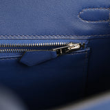 Hermes Birkin 25 Bleu Saphir Swift Palladium Hardware - Thumbnail View 9