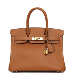 Pre-owned Hermes Birkin 30 Gold Epsom Gold Hardware