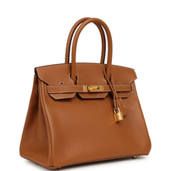 Pre-owned Hermes Birkin 30 Gold Epsom Gold Hardware