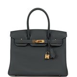 Hermes Birkin 30 Gris Misty Togo Gold Hardware - Thumbnail View 1