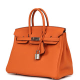 Pre-owned Hermes Birkin 25 Orange Togo Palladium Hardware - Thumbnail View 5