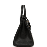 Hermes Special Order (HSS) Birkin 25 Black Verso Ostrich Permabrass Hardware - Thumbnail View 3