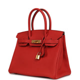 Pre-owned Hermes Birkin 30 Geranium Togo Gold Hardware - Thumbnail View 5