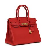 Pre-owned Hermes Birkin 30 Geranium Togo Gold Hardware - Thumbnail View 2