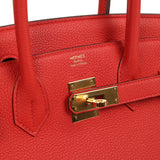Pre-owned Hermes Birkin 30 Geranium Togo Gold Hardware - Thumbnail View 7