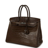 Pre-owned Hermes Birkin 35 Gris Elephant Matte Alligator Palladium Hardware - Thumbnail View 5