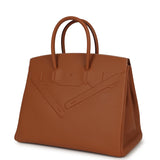 Hermes Birkin Shadow 35 Gold Swift Palladium Hardware - Thumbnail View 5