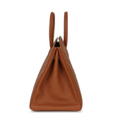 Hermes Birkin Shadow 35 Gold Swift Palladium Hardware - Thumbnail View 3