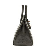 Hermes Special Order (HSS) Birkin 25 Gris Perle, Graphite Ostrich Rose Gold Hardware - Thumbnail View 3