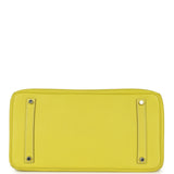 Pre-owned Hermes Birkin 35 Lime Candy Epsom Palladium Hardware - Thumbnail View 6